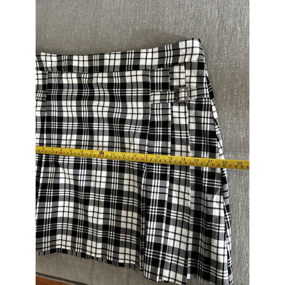 Mango Scotland Checkered Tartan Skirt sz 10 Goth Grunge Dark Academia - Picture 7 of 8